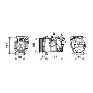 Compresor, aire acondicionado AVA COOLING RTAK491