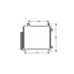 A/C-kondensor AVA COOLING TOA5578D
