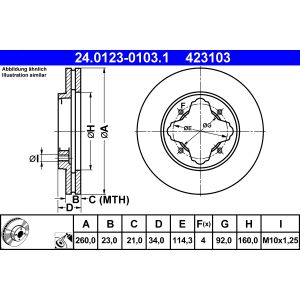 Bremsscheibe ATE 24.0123-0103.1