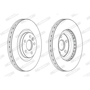 Disco de freno FERODO DDF2632C-1 delantero, ventilado , 1 Pieza