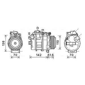 Compressor, ar condicionado AVA COOLING BWAK487