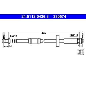 Bremsschlauch ATE 24.5112-0436.3