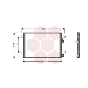 Condensator, airconditioning VAN WEZEL 58005153