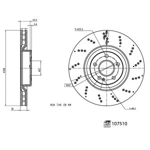Bremsscheibe FEBI BILSTEIN 107510