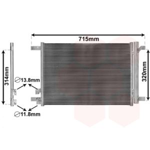 Condensator, airconditioning VAN WEZEL 58005335
