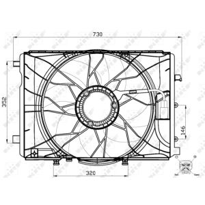 Ventilador, refrigeración del motor NRF 47443