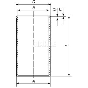 Camicia del cilindro MAHLE 043 WV 39 00