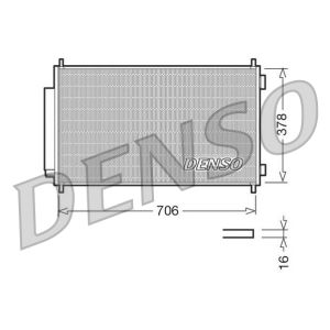Condensador, sistema de ar condicionado DENSO DCN40002