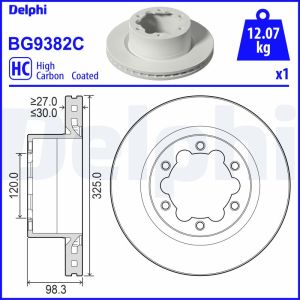 Disque de frein DELPHI BG9382C