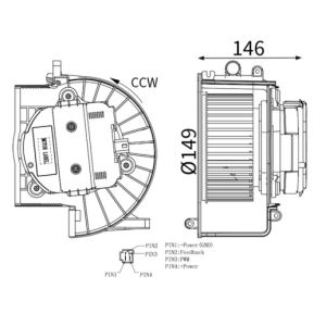 Ventilador do habitáculo MAHLE AB 440 000S