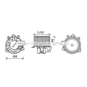 Ventilador de habitáculo AVA COOLING FT8439