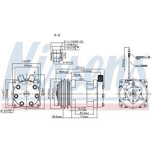 Compressor, ar condicionado NISSENS 89849