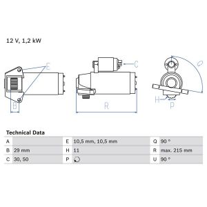 Startmotor / Starter BOSCH 0 986 023 570