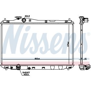 Radiador, refrigeración de motor NISSENS 681377