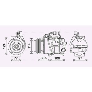 Klimakompressor AVA COOLING KAK285
