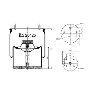 Soffietti per sospensioni pneumatiche FEBI BILSTEIN 20425