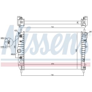 Radiador, refrigeración de motor NISSENS 66701