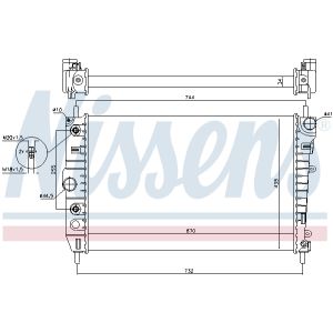 Kühler, Motorkühlung NISSENS 66701