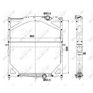 Radiatore, raffreddamento motore NRF 529702