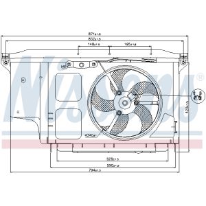 Koelventilatorwiel, motorkoeling NISSENS 85007