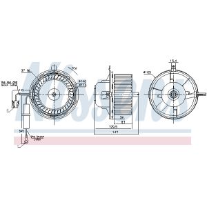 Ventilador de habitáculo NISSENS 87404