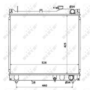 Radiador, refrigeración del motor NRF 53913