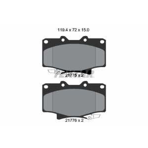 Set di pastiglie freno TEXTAR 2177501, fronte