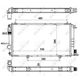 Radiateur, refroidissement du moteur Classe économique NRF 58957A