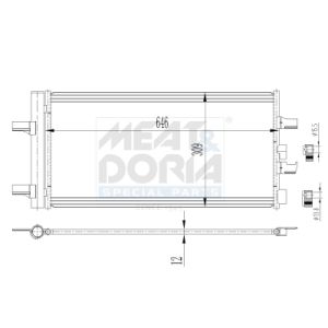 Condenseur (climatisation) MEAT & DORIA 991192