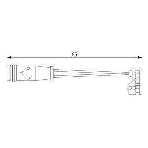 Warnkontakt, Bremsbelagverschleiß BOSCH 1 987 473 006