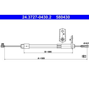 Handremkabel ATE 24.3727-0430.2