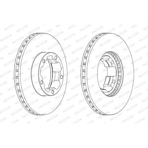 Remschijf FERODO FCR261A, 1 Stuk