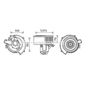 Ventilador de habitáculo AVA COOLING OL8639