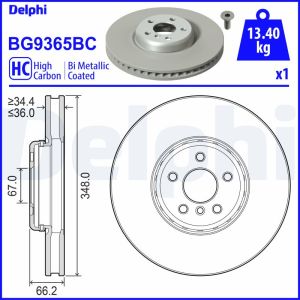 Doppelbremsscheibe DELPHI BG9365BC