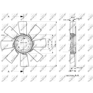 Moinho, ventilador NRF 49835