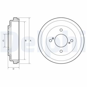 Tambour de frein DELPHI BF651