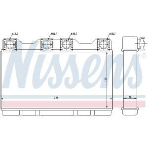 Intercambiador de calor, calefacción interior NISSENS 70515