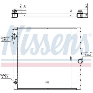 Kühler, Motorkühlung NISSENS 60825