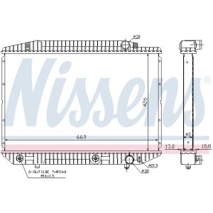 Radiator, motorkoeling NISSENS 62727A