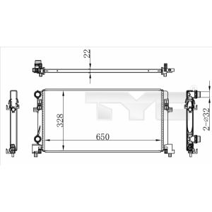 Raffreddatore motore TYC 737-0073
