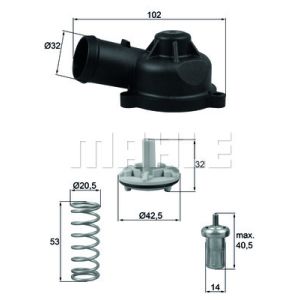 Thermostat, Kühlmittel BEHR MAHLE TI 244 83D