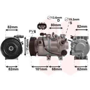 Compressor, ar condicionado VAN WEZEL 8200K377