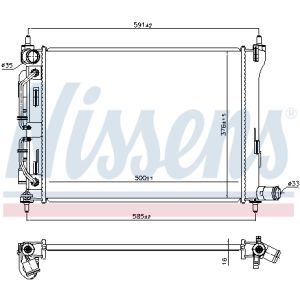 Kühler, Motorkühlung NISSENS 606732