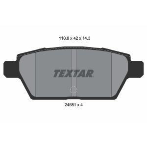 Bremsbelagsatz TEXTAR 2458102, Hinten