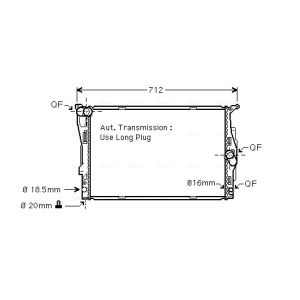 Arrefecedor do motor AVA COOLING BWA2303