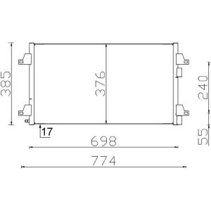 Condensor, airconditioning BEHR MAHLE AC 297 000S