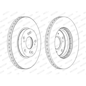 Bremsscheiben FERODO DDF1557C vorne, belüftet, 2 Stück