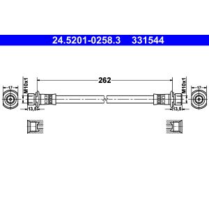 Bremsschlauch ATE 24.5201-0258.3