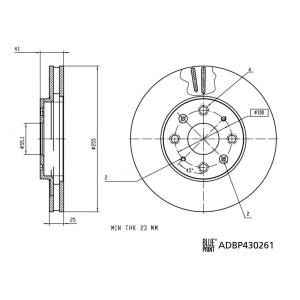 Disco de travão BLUE PRINT ADBP430261