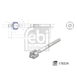 Spurstange (ohne Kugelgelenk) FEBI BILSTEIN 178324